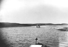 Norseman landing or taking off on water