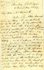 Letter to Captain Shephard McCormick, R.N., from Captain Andrew Drew