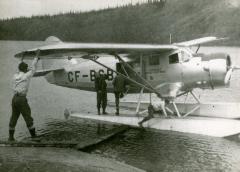 [Boarding seaplane]